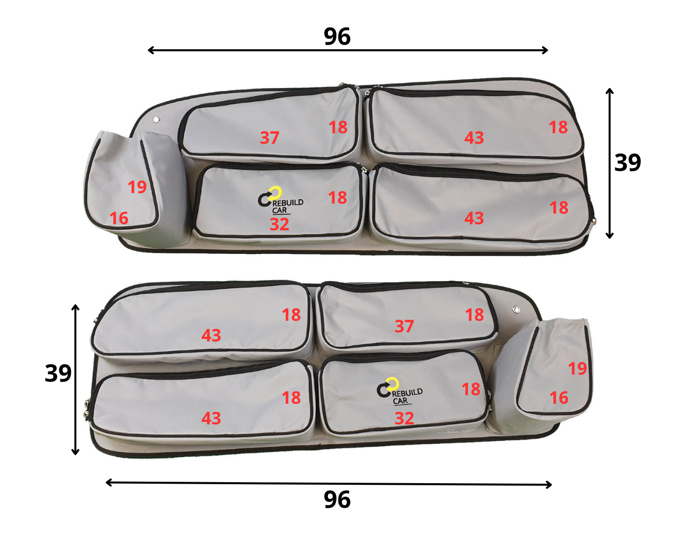 Tašky zadní dlouhé PSA